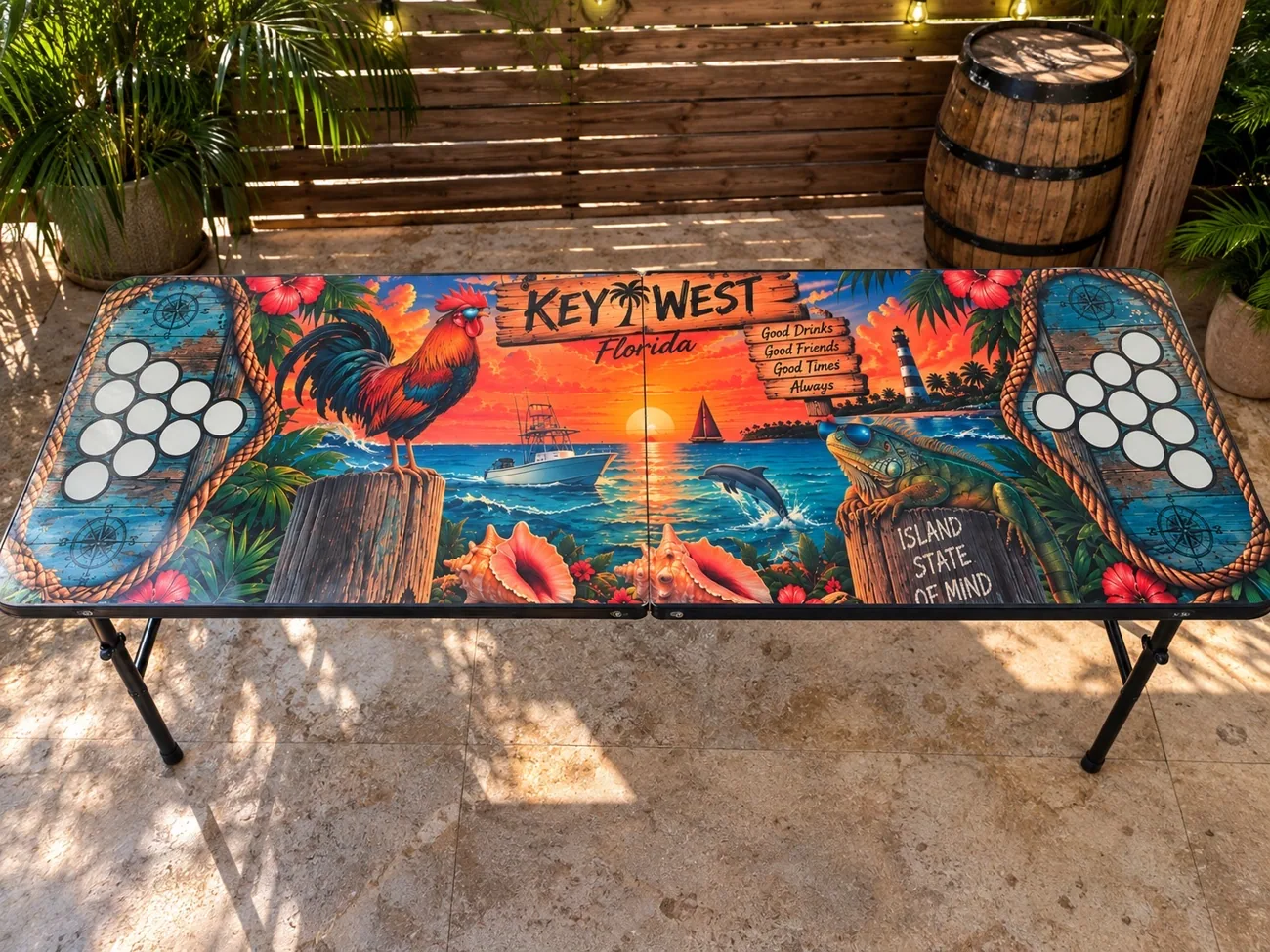 Key West — Custom Beer Pong Table