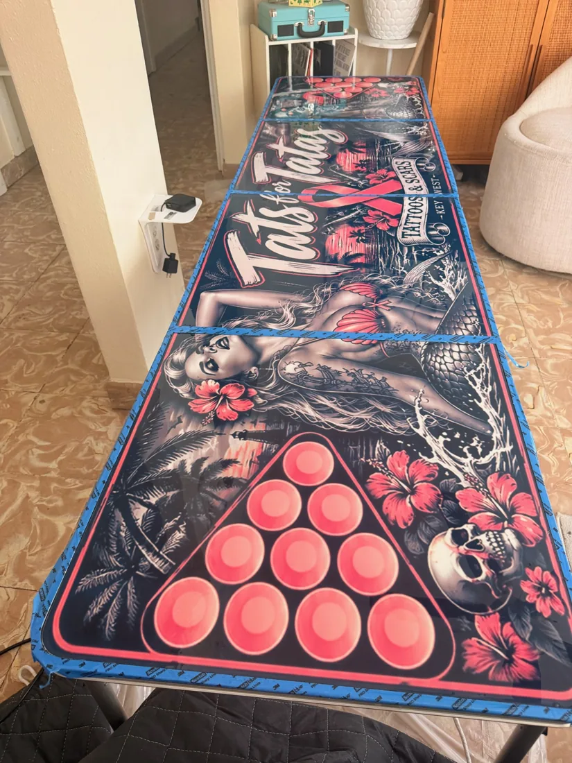 Tattoos & Scars — Custom Beer Pong Table